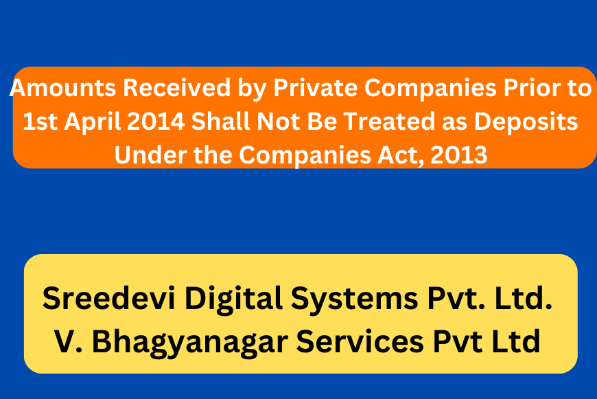 Sreedevi Digital Systems Pvt Ltd V. Bhagyanagar Services Pvt Ltd